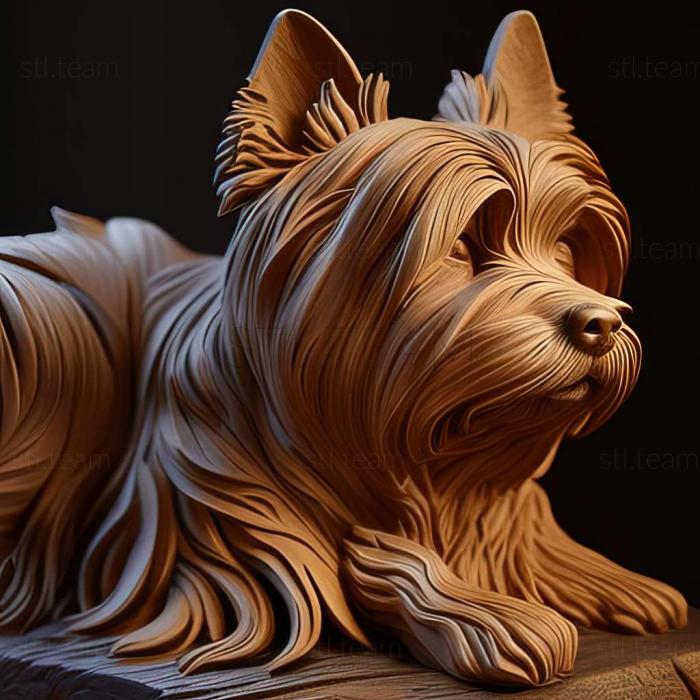 3D model Yorkshire Terrier dog (STL)